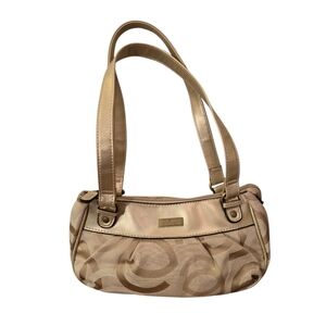 Minicci Vintage Y2K Cream and Gold Shoulder Bag